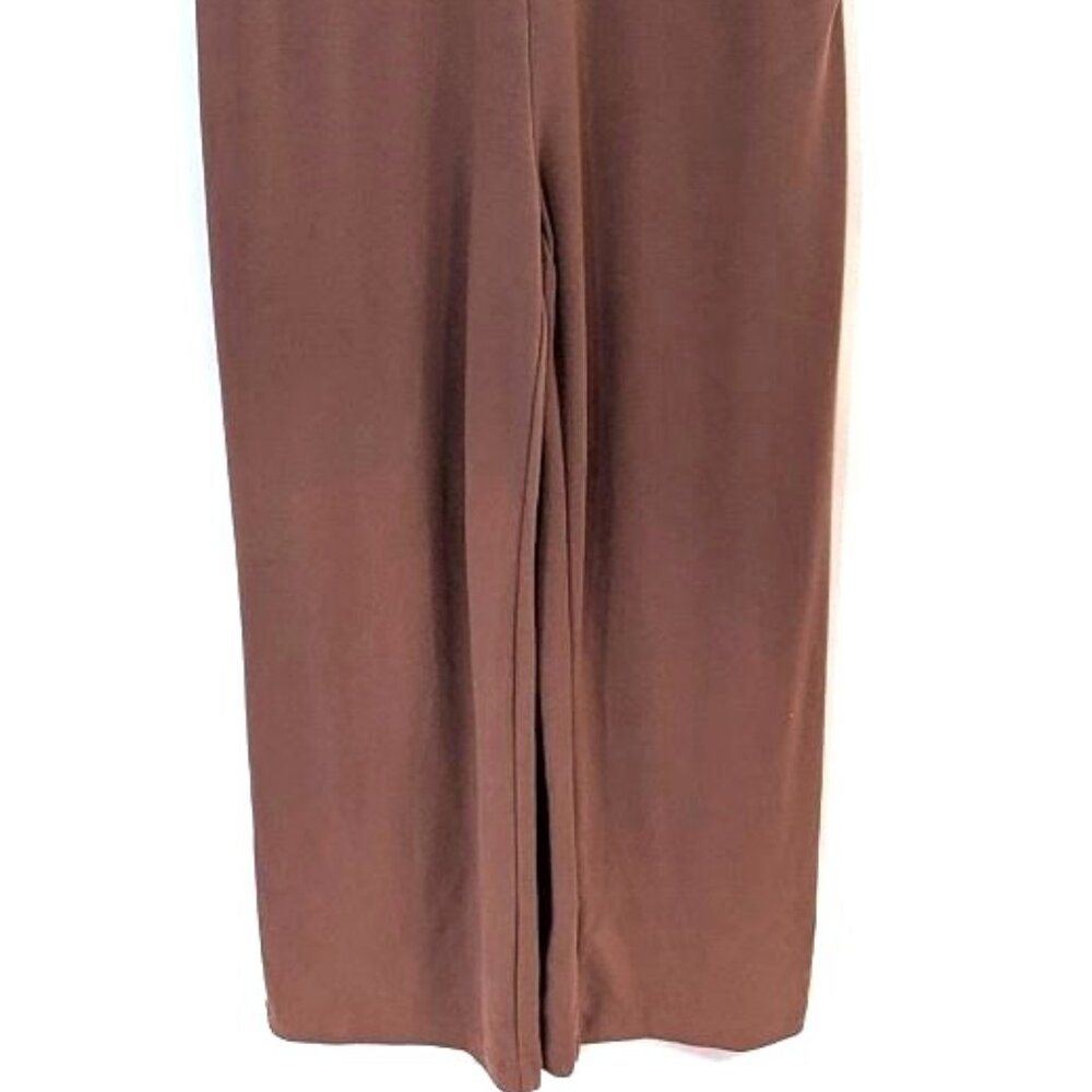 Old Navy | Brown Raisin Sleeveless Ponte-Knit Jumpsuit Viscose Blend | Medium - Picture 5 of 10
